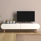 Monte Sehpa Lotus Beyaz Tv Ünitesi Suntalam Malzemeden 120x31 cm Modern Tasarım