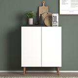 Monte Sehpa Luce Modern Çok Amaçlı Dolap Beyaz Suntalam ve MDF Malzemeden 70x35x85 cm