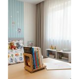 Monte Toys Montetoys Doğal Ahşap Kitap Tutucu Masa Üstü Kitaplık ve Dekoratif Kitap Desteği Organizer 23X16X4