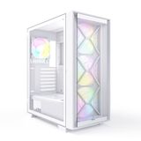 Montech AIR 1000 Premium Beyaz ATX Orta Kule Kasa - 3 x 140 mm, 1 x 120 mm ARGB Fanlar Önceden Takılmış - Döner Cam Yan Panel - Hem Çıkarılabilir Mesh hem de Temperli Cam Ön Panel