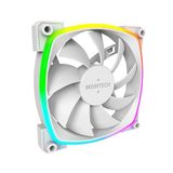 Montech AX 120 ARGB Fan – 1600PWM, High-End Durability, Silent Performance, and Stunning ARGB Design (120mm, White)