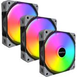 Montech E28 Argb 120 mm Kasa Fanı, Gelişmiş Soğutma Verimliliği Için 28 mm Kalınlığında Fan, Pwm 4 Pimli, Fdb Rulman, Sessiz Düşük Gürültü, 2000 Rpm, Aıo Uyumlu (Siyah, 3'ü 1 Arada Paket) - 0-Bordo