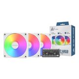 MONTECH GF120R V2 ARGB 120mm Kasa Fanı (3’lü Set) – Reverse Blade, Yüksek Performanslı Hava Akışı, Sessiz Hidrolik Rulman, Canlı ARGB Aydınlatma, 6×6 Fan Hub Dahil, Beyaz
