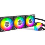Montech HyperFlow ARGB 360mm-AIO CPU Sıvı Soğutucu-Intel LGA 1700/1200/15X/2066, AMD AM3/AM4/AM5 Soketler için-Geliştirilmiş 3100 RPM Su Pompası Tasarımı-3x 120 mm Yüksek Performanslı PWM 4 Pin