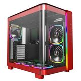 Montech KING 95 PRO Orta boy kasa, Temperli Cam, ARGB - kırmızı