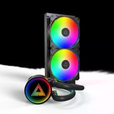 Montech Lightflow Argb 240 Siyah – Ultra Sessiz Aıo Sıvı Cpu Soğutucu, 3100 Rpm Pompa, Üçlü Sessiz Fanlar, Üstün Isı Dağ