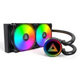 MONTECH Lightflow ARGB 240 Siyah – Ultra Sessiz AIO Sıvı CPU Soğutucu, 3100 RPM Pompa, Üçlü Sessiz Fanlar, Üstün Isı Dağılımlı Yüksek Verimli Radyatör, Intel ve AMD Uyumlu,