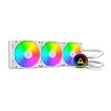 MONTECH Lightflow ARGB 360 Beyaz – Ultra Sessiz AIO Sıvı CPU Soğutucu, 3100 RPM Pompa, Üçlü Sessiz Fanlar, Üstün Isı Dağılımlı Yüksek Verimli Radyatör, Intel ve AMD Uyumlu,
