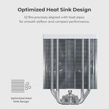 MONTECH NX400 ARGB - CPU Soğutucu, Tek Kule, 4 Gelişmiş Isı Borusu, 52 Kanatlı Isı Emici, E28, 120 mm FDB Statik Basınçlı Fan, 28 mm Fan Kalınlığı, Köşe Kapağı Ayak Pedleri, ARGB - Beyaz