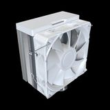 MONTECH NX400 - CPU Hava Soğutucu, Tek Kule, 4 Gelişmiş Isı Borusu, 52-fin Isı Emici, E28, 120mm FDB Statik Basınçlı Fan, 28mm Fan Kalınlığı, Köşe Kapağı Ayak Pedleri, Parlak Üst Kapak - Beyaz