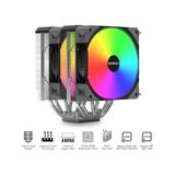 Montech NX600 Argb 6 Isı Borulu ve Premium Üst Kapaklı Çift Kule Cpu Hava Soğutucu | 28MM E28 Argb Premium Fan | Lehimli Bakır Taban | Üstün Isı Dağılımı | Tüm Intel ve Amd Soket Desteği |siyah - 0 - Siyah