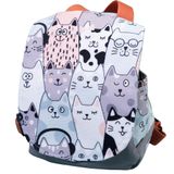 MONTEFAIR Gri Kedi Surat, 20x18x10 cm Çocuk Sırt Çantası - (0-1-2-3-4 YAŞ) - Günlük