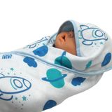 Montefair Kundak Battaniyesi,%100 Pamuk Organik Kumaş, Yıkama Kundak Sargısı, Unisex 3 Yaşa Kadar, 90x90 cm (Uzay Macerası)