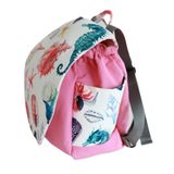 MONTEFAIR Pembe Deniz Hayvanları, 25x20x15 (4-7 YAŞ) Çocuk Sırt Çantası - Anaokulu, Kreş