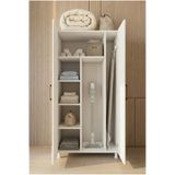 MONTENERO Banyo Dolabı 2 Kapaklı Bölmeli Valiz Ütü Masası Nevresim Saklama Beyaz 85x170 Cm