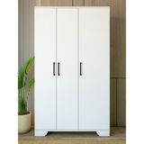 Montenero Portmanto Geniş 3 Kapaklı Sade Kulp Ayakkabılık Vestiyer Parlak Beyaz 105x180 Cm - High Gloss (Parlak Beyaz)