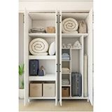 Montenero Yüklük Dolabı 8 Kapaklı Geniş Bölmeli Yorgan Valiz Nevresim Saklama Beyaz 170x217 Cm