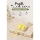 Monteor Taşınabilir Yaprak Sabun Kağıt Sabun Pratik Kutulu Tek Kullanımlık El Sabunu (1 Adet)
