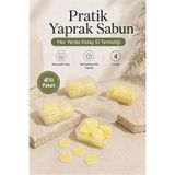 Monteor Taşınabilir Yaprak Sabun Kağıt Sabun Pratik Kutulu Tek Kullanımlık El Sabunu (4 Adet)