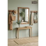 Montesev Antik Ahşap Dekoratif 3 Parça Portmanto Aynalı Askılık Set Oda Duvar Antre Hol Koridor Lavabo Makyaj Raflı Askılı Ayna - 76 X 54