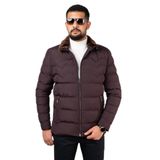 Montesori Slimfit Kapitone Erkek Mont - 46 - Bordo