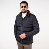 Montesori Slimfit Kapitone Erkek Mont - 46 - Lacivert
