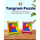 Montessori 7 Parça Eğitici Ahşap Mini Tangram Zeka Oyunu