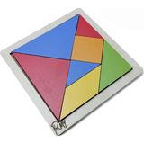 Montessori 7 Parça Eğitici Ahşap Mini Tangram Zeka Oyunu