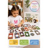 Montessori Ahşap Bultak Dr Seguin Geometrik Plakalar Şekil Desen Eşleştirme Seti 40 Parça 3+ 6x10 cm