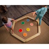 Montessori Ahşap Denge Kirişi, Denge Tahtası, Basamak Taşları, Aktivite Çocuk Oyuncağı 6 Sopa+6 Taş
