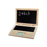 Montessori Ahşap Kara Tahtalı Laptop Oyuncak
