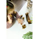 Montessori Ahşap Küp Denge Oyunu -Strateji, El Becerisi ve Eğlenceyi Birleştiren Çocuk ve Aile Oyunu - Natural