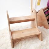 Montessori Bebek ve Çocuk Basamağı Kahverengi Güvenli ve Kullanışlı