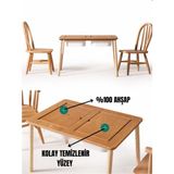 Montessori Çift Hazneli 2 Sandalyeli Aktivite Masası Hugo - Bej
