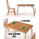 Montessori Çift Hazneli Sandalyeli Aktivite Masası Hugo - Bej