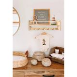 Montessori Çocuk Bebek Odası Kitaplık Askılık Çok Amaçlı Duvar Rafı