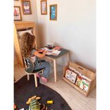 Montessori Çocuk Çalışma Masa ve 1 Sandalye Seti Deer - Siyah