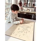Montessori Dünya Haritası Puzzle| Ülkeler Eğitici Coğrafya Yapboz - Büyük Ölçü : 71–47 cm