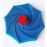 Montessori Eğitici Geometrik Yıldız - Kedifigürlü Akıl ve Zeka Oyuncağı - Motor Becerisi - Mavi
