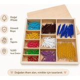 Montessori Gemisi Montessori 20’li Set Boncuk Kutusu | Matematik Boncuk Materyalleri ve Eğitim Seti