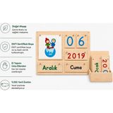 Montessori Gemisi Montessori Ahşap Takvim | Montessori Takvim | Gün, Ay, Mevsim ve Tarih Öğrenme Eğitim Materyali | Ahşap Oyuncak | Okul Öncesi Eğitim Materyali