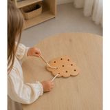 Montessori Gemisi Montessori Bulut İp Geçirme Seti | Ahşap İp Geçirme Oyunu Günlük Yaşam Materyali