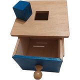Montessori Gemisi Montessori Çekmeceli Karar Kutusu Küp | Ahşap Toddler Karar Kutusu | İnce Motor ve El-Göz Koordinasyonu Materyali | Toddler Materyal | Ahşap Oyuncak | Okul Öncesi Eğitim Materyali
