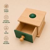 Montessori Gemisi Montessori Çekmeceli Karar Kutusu Küre | Ahşap Toddler Karar Kutusu | İnce Motor ve El-Göz Koordinasyonu Materyali | Toddler Materyal | Ahşap Oyuncak | Okul Öncesi Eğitim Materyali