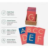 Montessori Gemisi Montessori Kabartma Büyük Harfler | Montessori Zımpara Harfler | Ahşap Harf Kartları | Yazıya Hazırlık Materyalleri | Ahşap Oyuncak | Okul Öncesi Eğitim Materyali