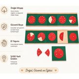 Montessori Gemisi Montessori Kesir Kalıpları | Ahşap Kesir Kalıpları | Montessori Matematik Materyali | Kesir Öğretim Seti | Kesir Daireleri |Matematik Eğitim Aracı | Okul Öncesi Eğitim Materyali