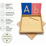 Montessori Gemisi Montessori Kum Tepsisi | Yazıya Hazırlık Ahşap Kum Tepsisi | Ahşap Oyuncak | Okul Öncesi Eğitim Materyali