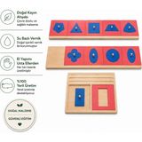 Montessori Gemisi Montessori Metal Ahşap Kalıplar | Yazıya Hazırlık Materyali | Geometrik Şekil Seti | Ahşap Oyuncak | Okul Öncesi Eğitim Materyali