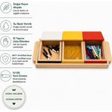 Montessori Gemisi Montessori Pozitif Yılan Oyunu | Matematik Boncuk Materyali | Ahşap Montessori Eğitim Materyali | Okul Öncesi Eğitim Seti