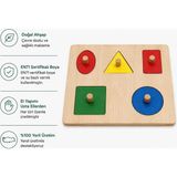 Montessori Gemisi Montessori Şekil Plakaları Geometrik Şekiller | Ahşap Toddler Geometri Bul-Tak Oyuncağı (1-3 Yaş) | Toddler Materyal | Ahşap Oyuncak | Okul Öncesi Eğitim Materyali
